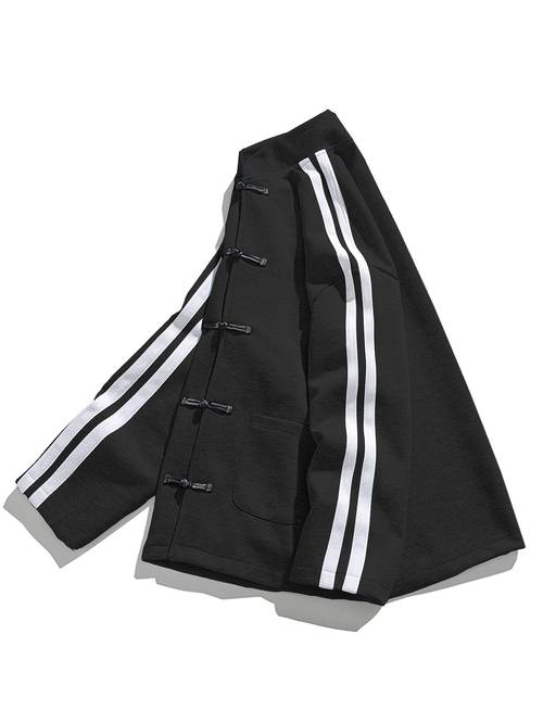 chinese style button up cardigan design heavyweight sweatshirt loose jacket couple new mens clothing