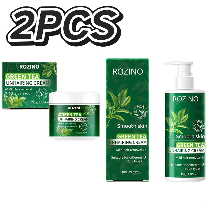 Image of 2pcs Tea Summer Strong Is Gentle And Non Irritating, Clean Hair Removal, 5-minute Strong And Fast Hair Removal, Suitable For Facial, Lip