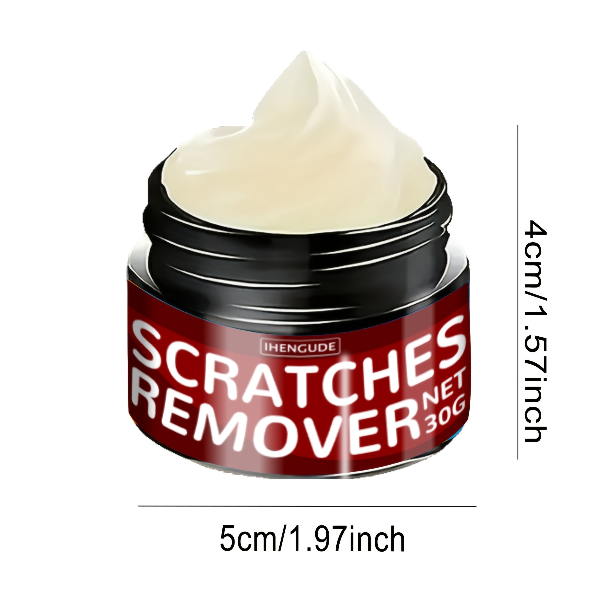   to the embarrassment caused by   scratches on your vehicles rear end   a thin layer of scratch repair compound to   repair scratches of varying depths while maintaining   paints texture this product