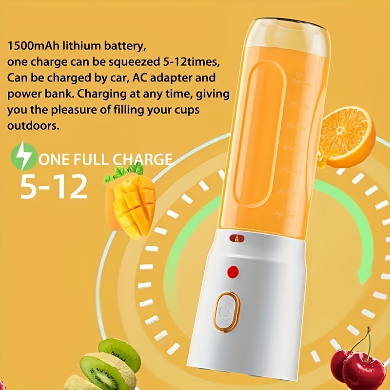 portable electric juicer cup set with dual cups usb rechargeable lithium battery powered multi functional for home dorm travel outdoor use details 3