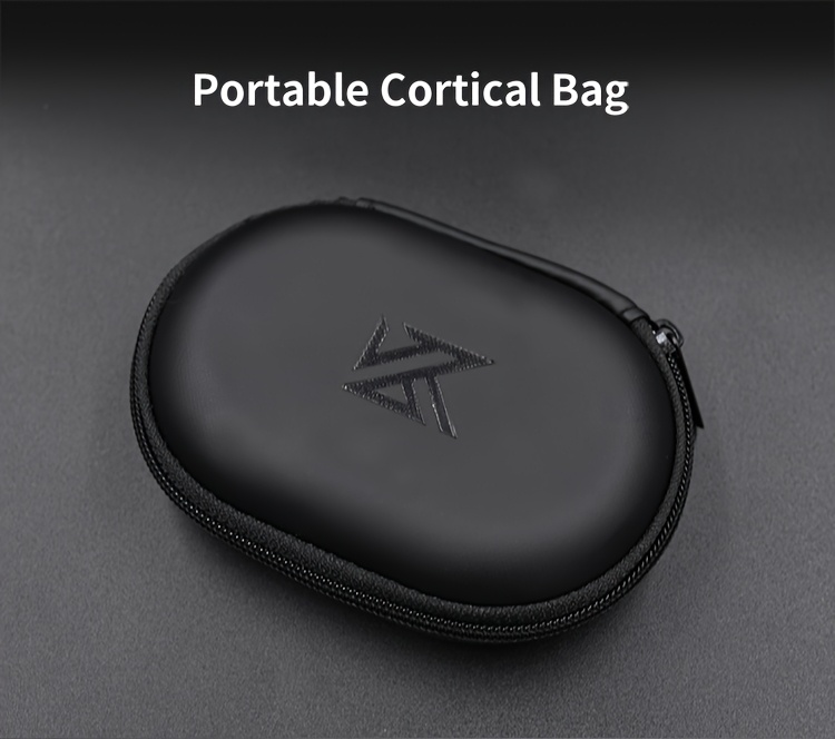 portable faux leather earphone case oval shockproof protective pouch with zipper closure compact travel organizer for headphones earbuds black headphone storage case portable storage case sleek accessory durable organizer flexible material electronic accessory Product details 0