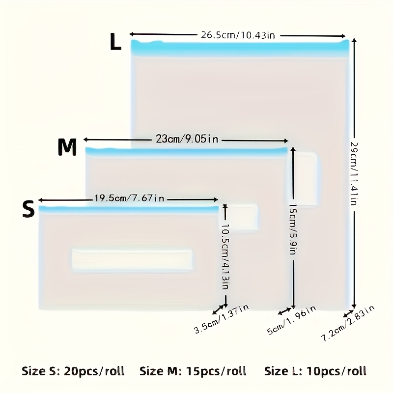 TEMU 45 New, Airtight Vacuum Storage Bags, Designed To Be Leak-proof For Food Storage, Ideal For Freezing And Organizing Room Supplies