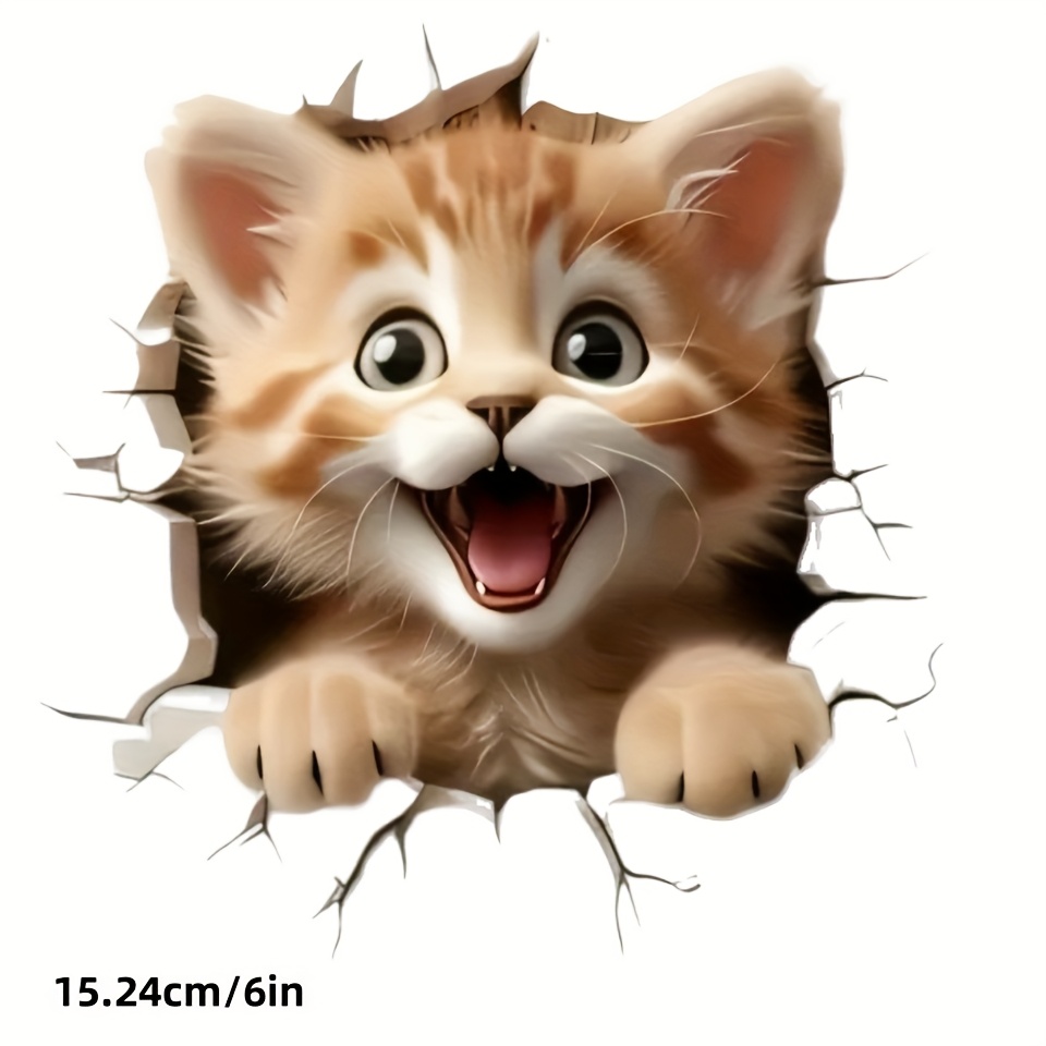2d Flat Sticker ' Cat: Adventure Sticker Walls - Suitable For Cars, Laptops, Suitcases, Bumper Boxes, Windows, And Table Glass Prints'