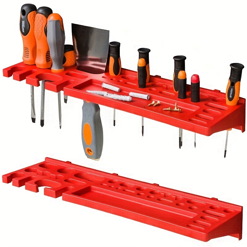 34 piece diy woodworking organizer set wall mounted storage rack for screws nuts bolts nails beads small hardware easy install heavy duty garage organization system details 5