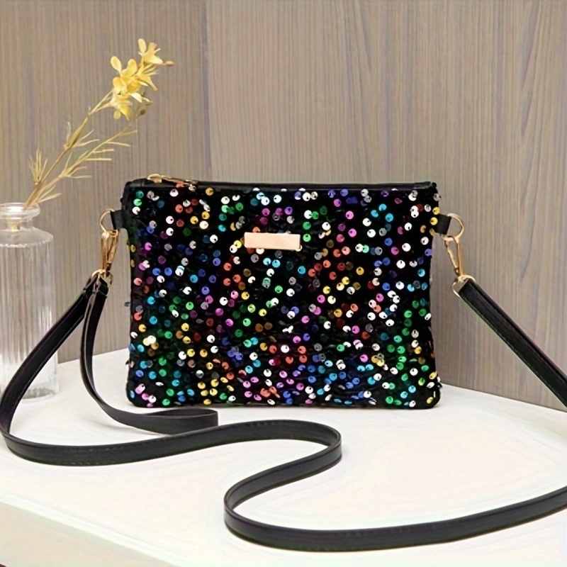 Fashion Sequin-embellished Women', Casual Crossbody Bag, Sparkling Phone Purse Handbag, Perfect For Daily As A Portable And Stylish Coin Purse