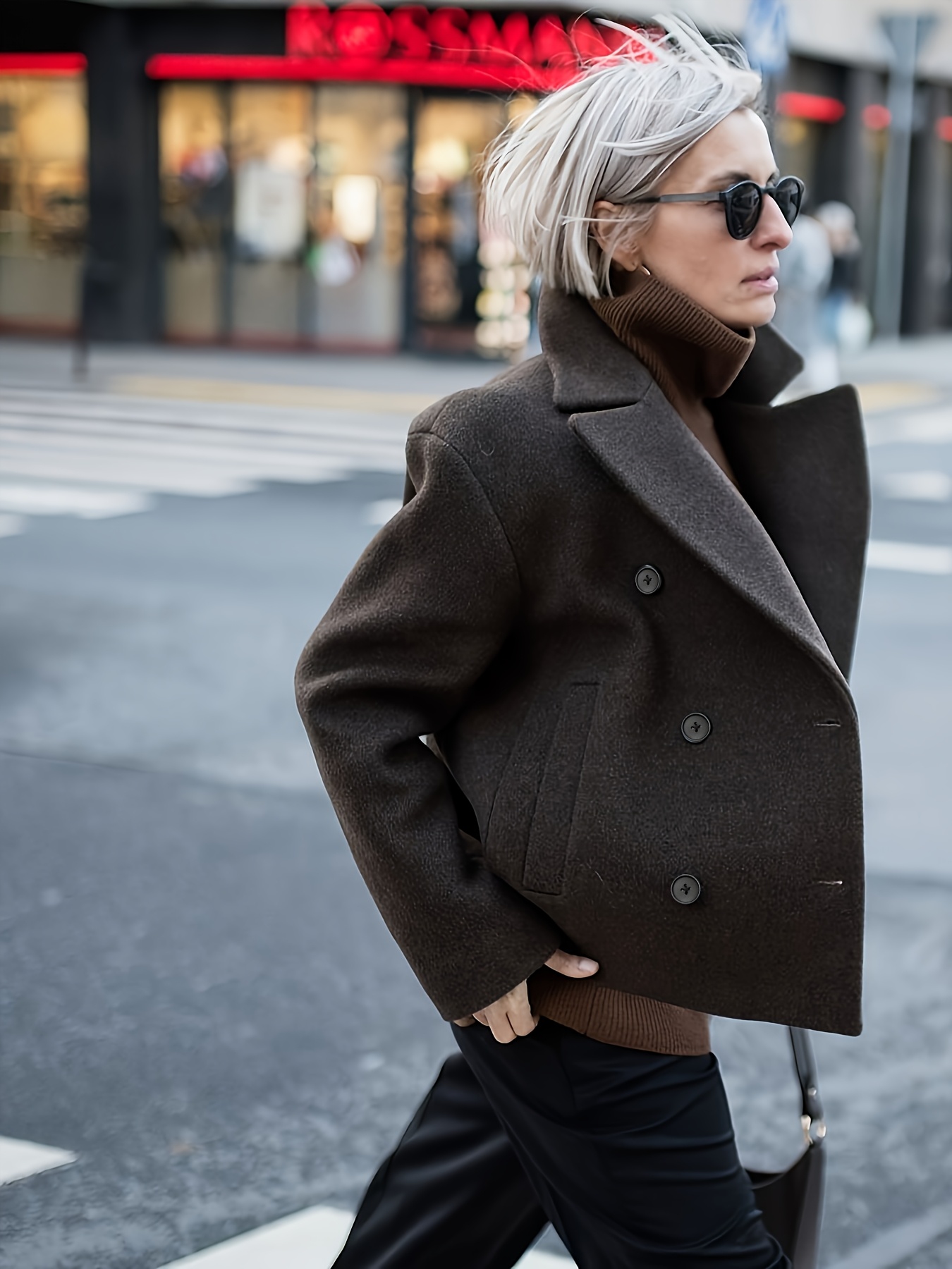 Women'S Elegant Short Jacket Chic Outerwear Fit Coat with Front  Pockets, Fall/Winter Formal Casual Outfits