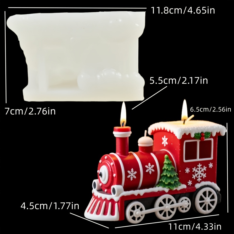 TEMU Stampo in resina e silicone a forma di natalizia per candele, con ad albero di Natale e di , decorazione natalizia, regalo di Capodanno, stampo