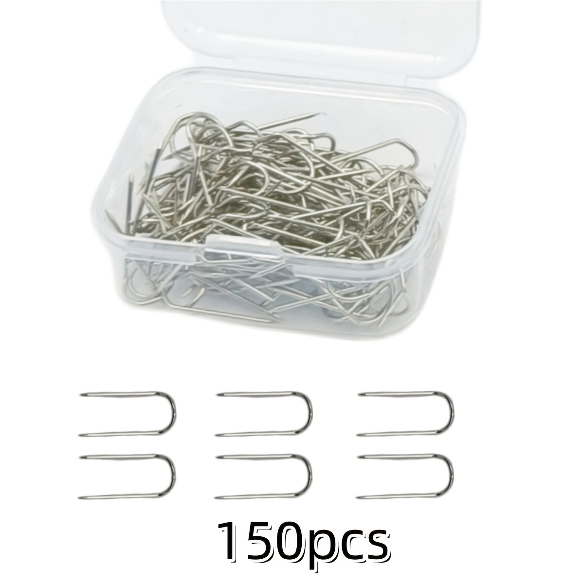 60/150/280 Peças de Tachinhas Mini de U, Curtos de U, Adequadas para Posicionar e Fixar Objetos Pequenos: retailer-supplied image