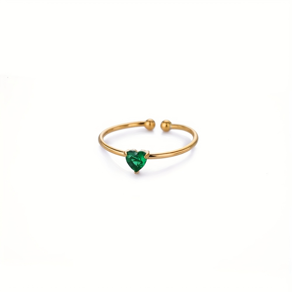 1 Stainless Steel Birthstone , Easy And Elegant Fashion, Suitable For Daily Matching, Birthday Gift