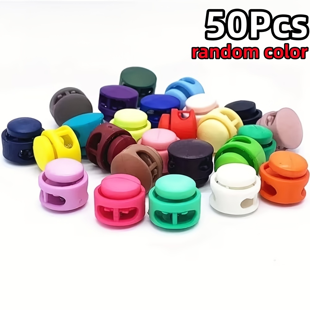 TEMU 10/30/50/80 piezas de botones, cordones de , hebillas redondas de orificio, bloqueos elásticos con cordón - Adecuado para camping, senderismo,