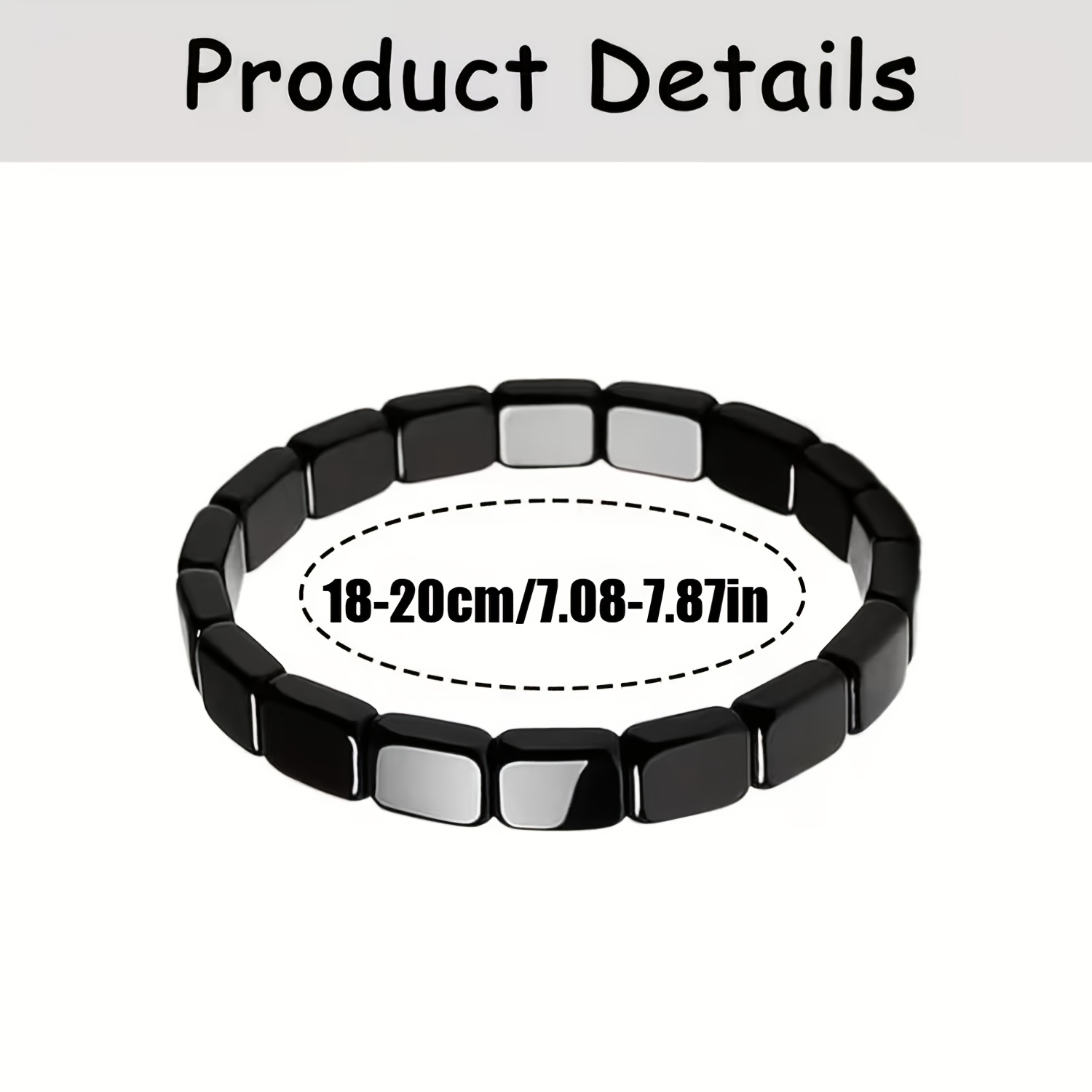 3pcs Hematite Bracelet Set, Unisex Stackable Wristwear