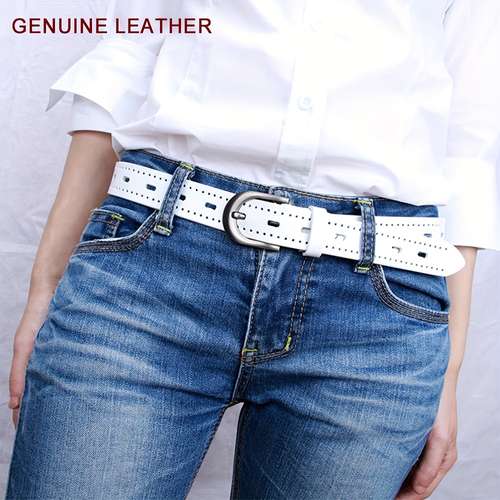 3 Pack Women's Leather Belts For Jeans Dresses Ladies Belt For Pants With Gol