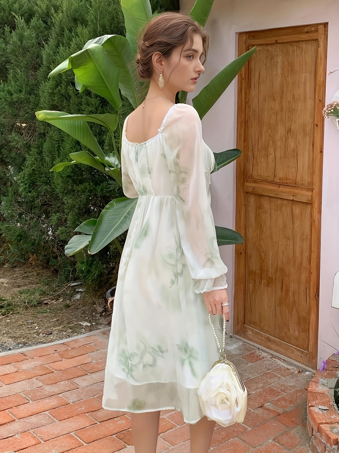 white christmas dresses French Style Chiffon Dress – The Burner Shop