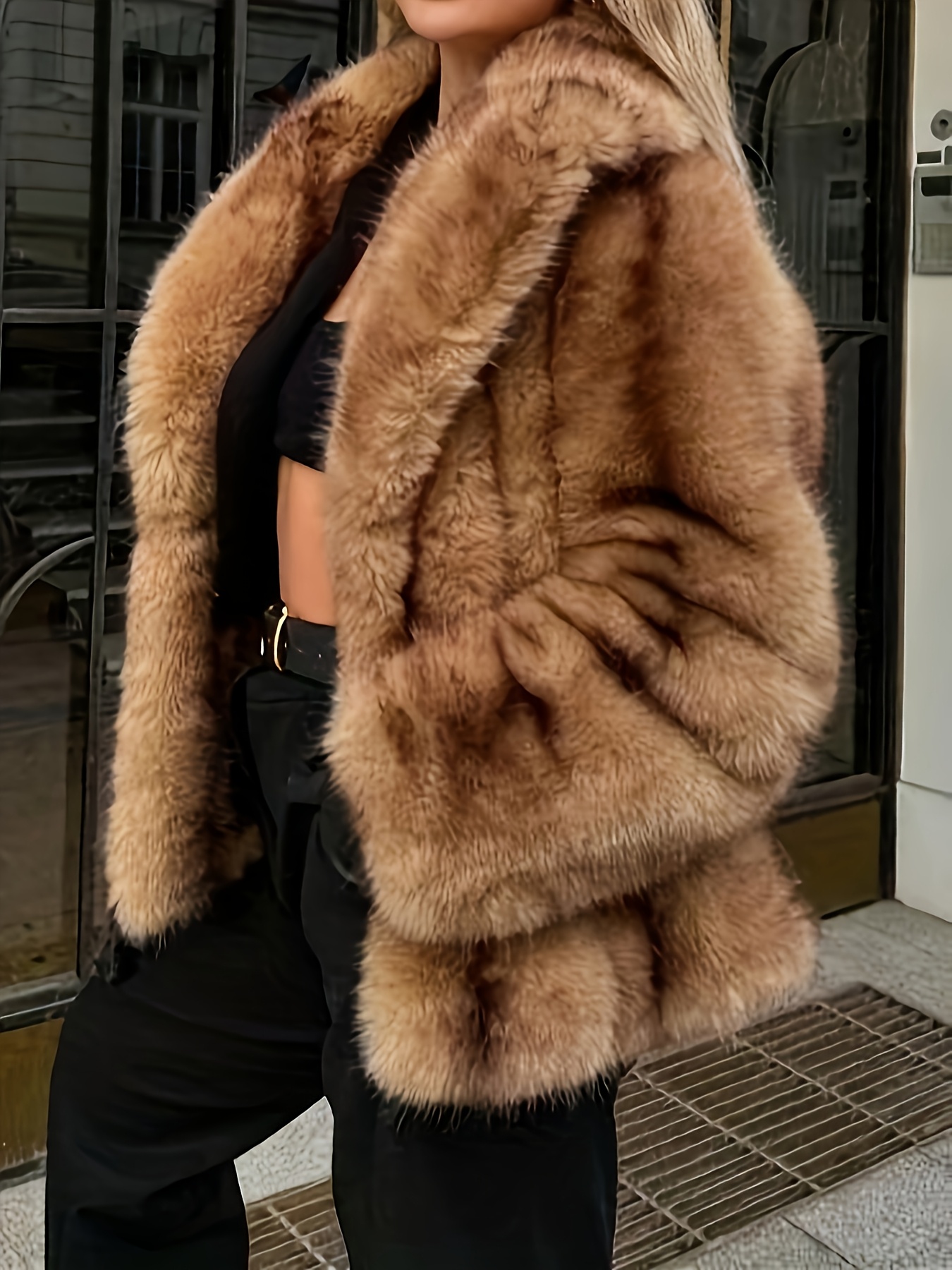 Stylish Ladies' Faux Coat