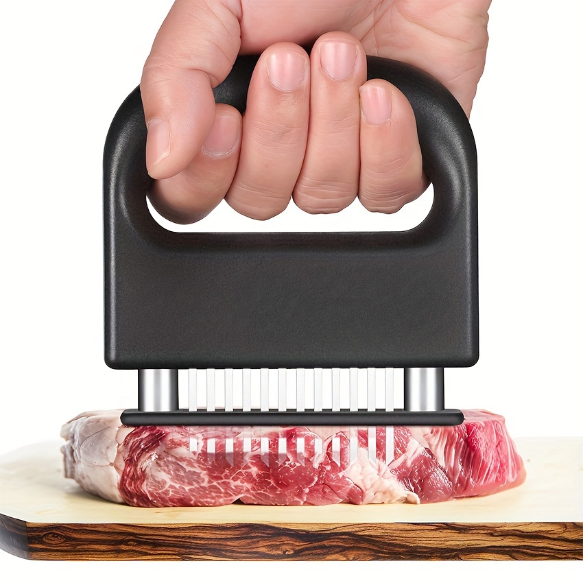 

48-blade Meat Tenderizer - Stainless Steel Ultra Sharp Needle Blade Tenderizer For Tenderizing Beef, Pork, Turkey, Fish - Ideal For Marinade, Bbq And Cooking Tool