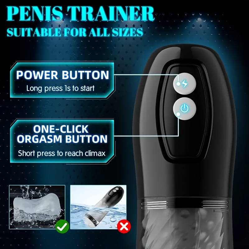 Automatic Sucking Male Masturbators, Upgraded 10 Vibration & 5 Suction Hands Free Pocket Pussy Male Stroker with 3D Realistic Textured, Male Toy Mens Adult Male Sex Toys for Men
