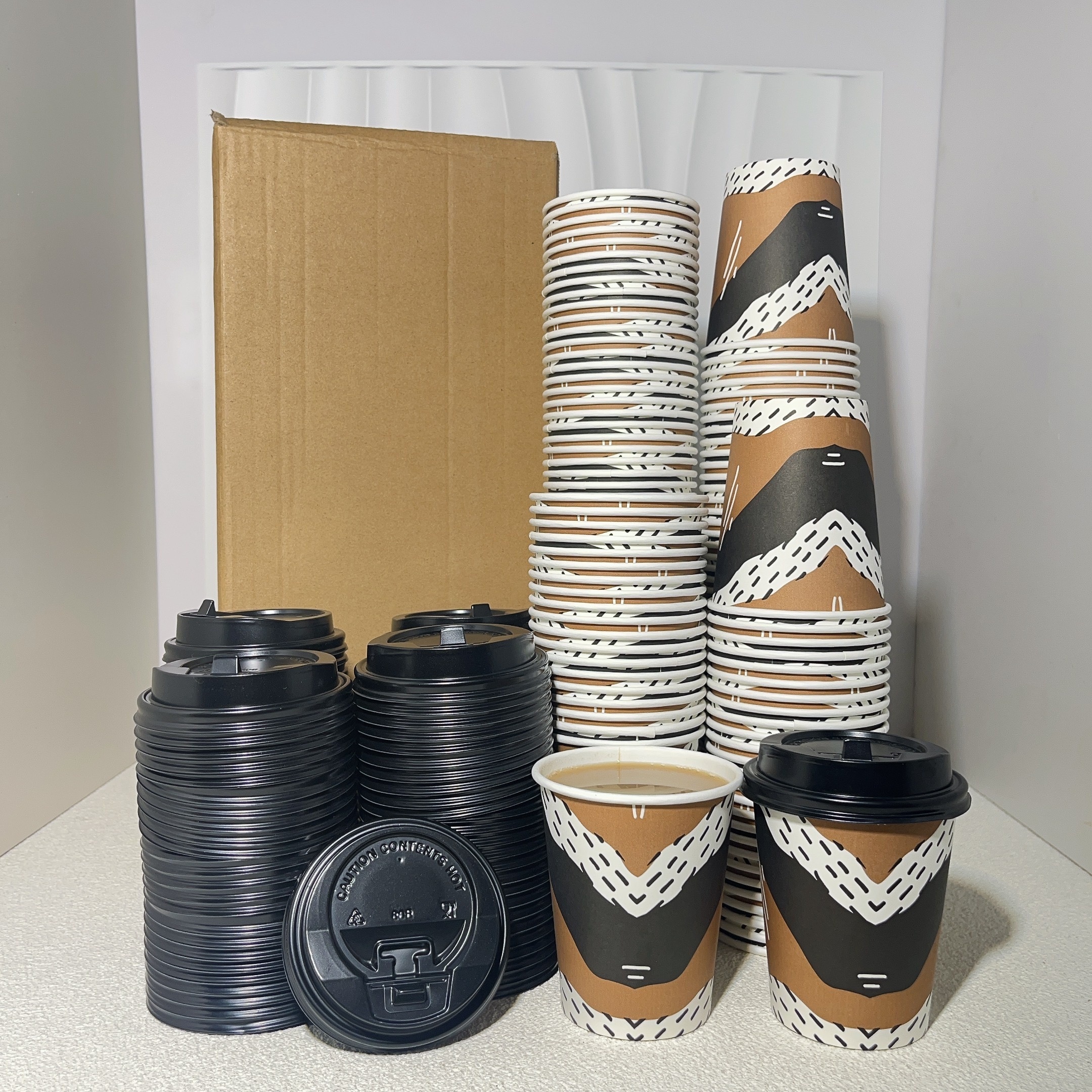 

8 Oz Thick And Durable Disposable Paper Cup With Lid - Hand Wash Only, Recyclable Paper Material, Suitable For Various Uses