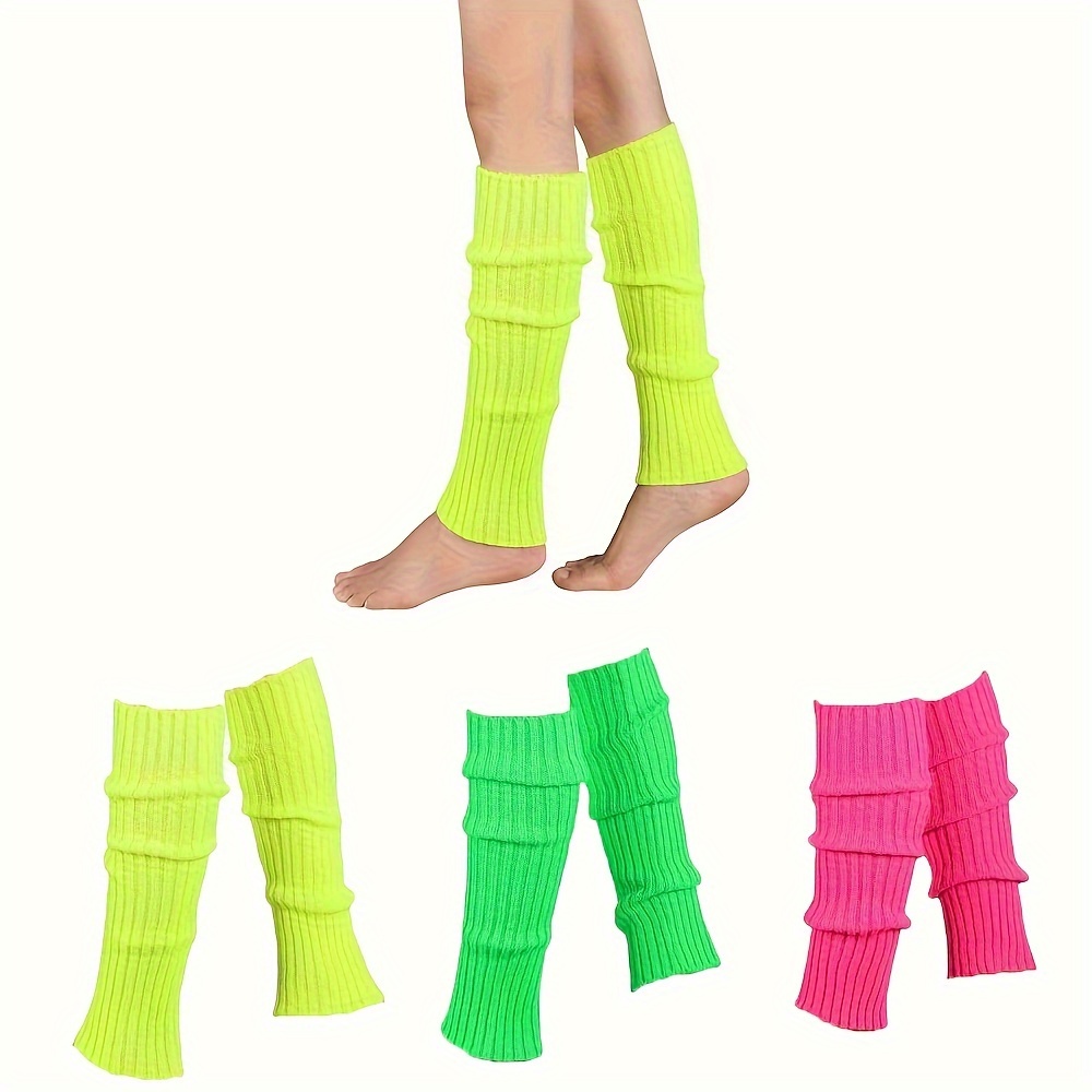 

3 Pairs Leg Warmers For 80s Ribbed Leg For Knitted Fall