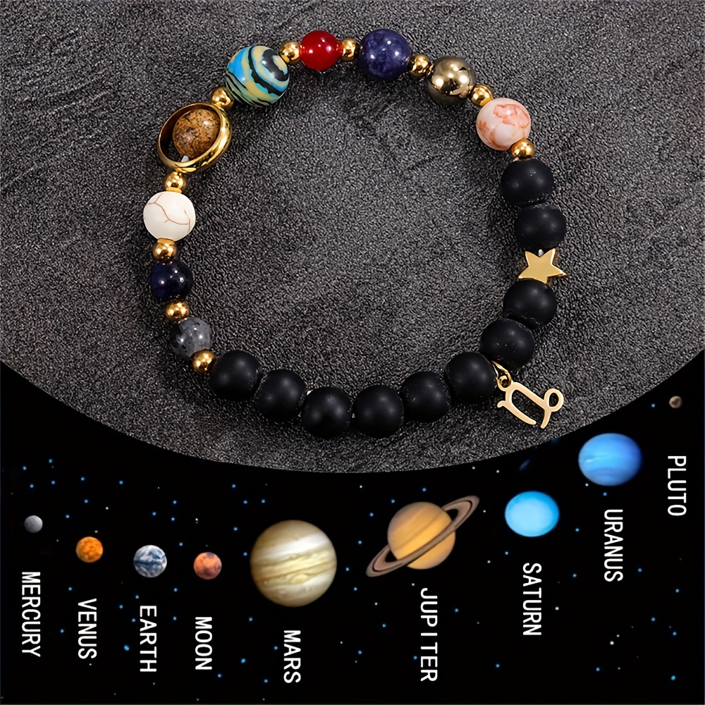 

Vintage Simple Zodiac Bracelet - Natural Stone Themed Beads - September Birthstone - No Plating - Daily & Vacation Accessory - All Season Compatible - Unique Handcrafted Gift For Men And Women