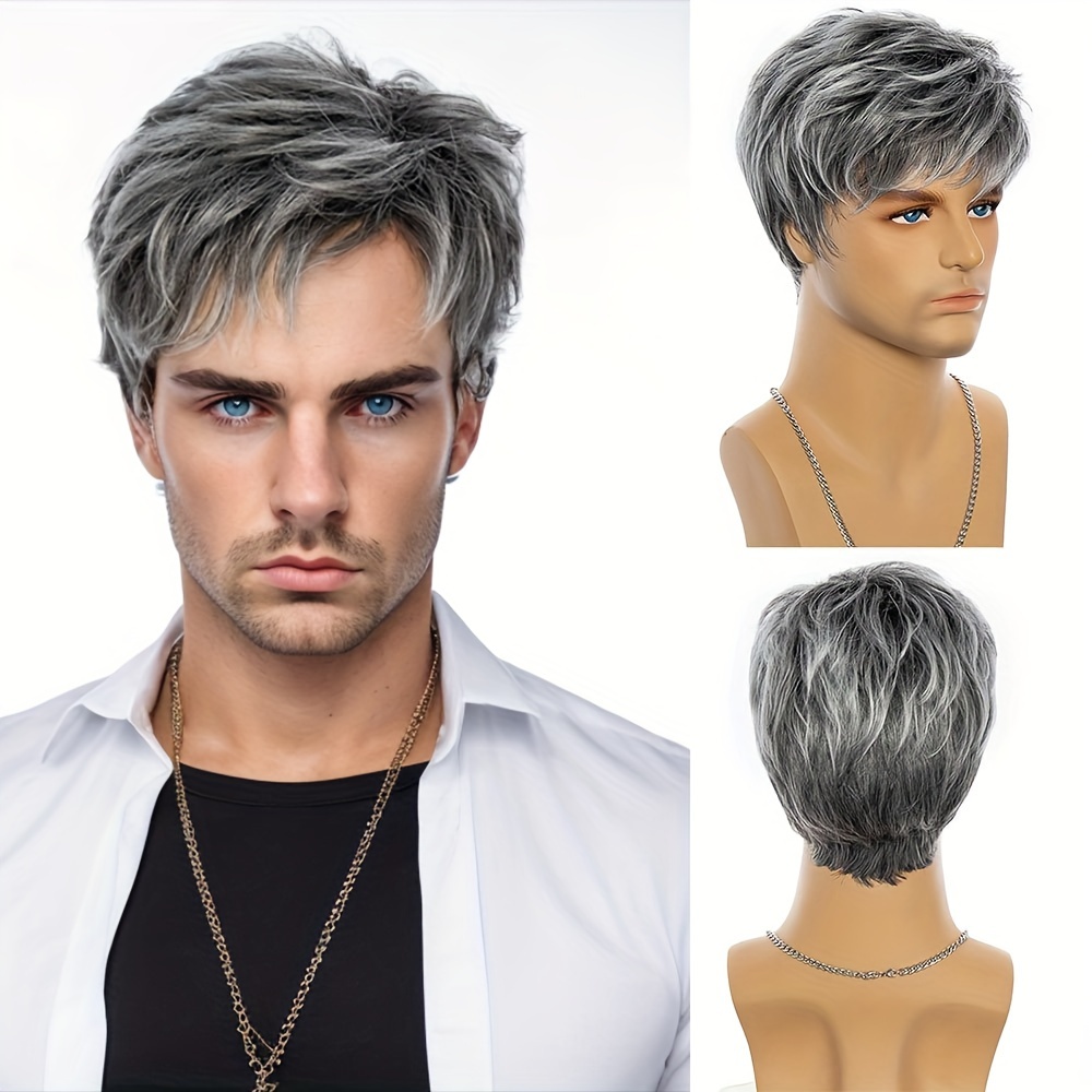 

Silvery Wig - , - Synthetic & ,