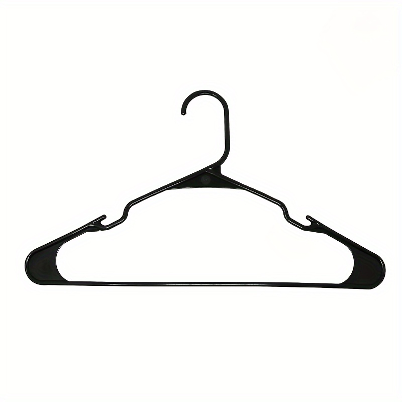 

Pack Of 50 Adult And Teen Hangers, Black, Strong And Plastic, Ultra-thin, Non-slip, With Slots, Space-saving, Suitable For Jackets, Dresses, Shirts And Trousers, Space-saving , Organising Clothes