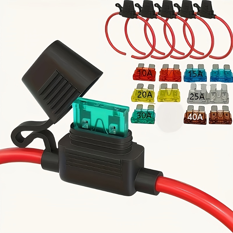 TEMU 6-pack 12v Universal Waterproof Fuse Holder Car/ Motorcycle/ Marine Fuse Box