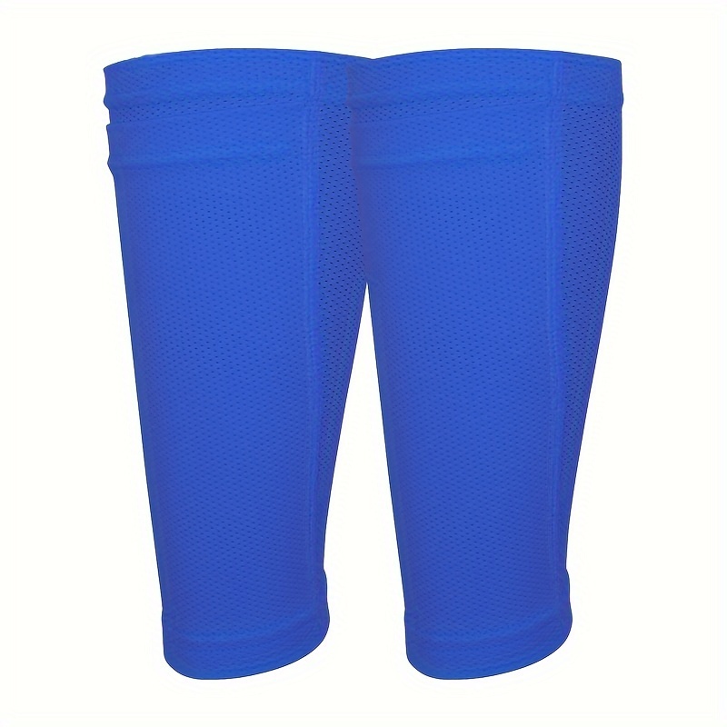 1pair Soccer Leg Pad Covers with Pocket, Breathable Soft Double Layers Gear for Sports