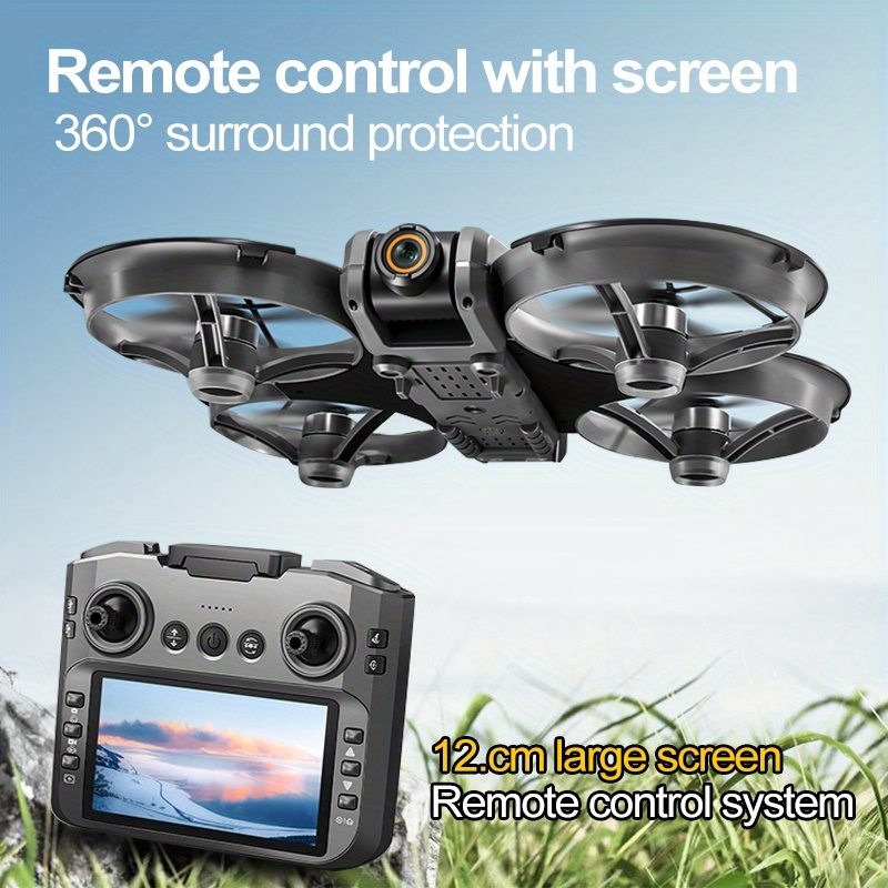 2025 New S156 Screen Control Drone With HD Dual Camera, 4.92inch/4.92-inch Screen Remote Control, Brushless Powerful Motor, Optical Flow Positioning, Beginners Men'S Gifts