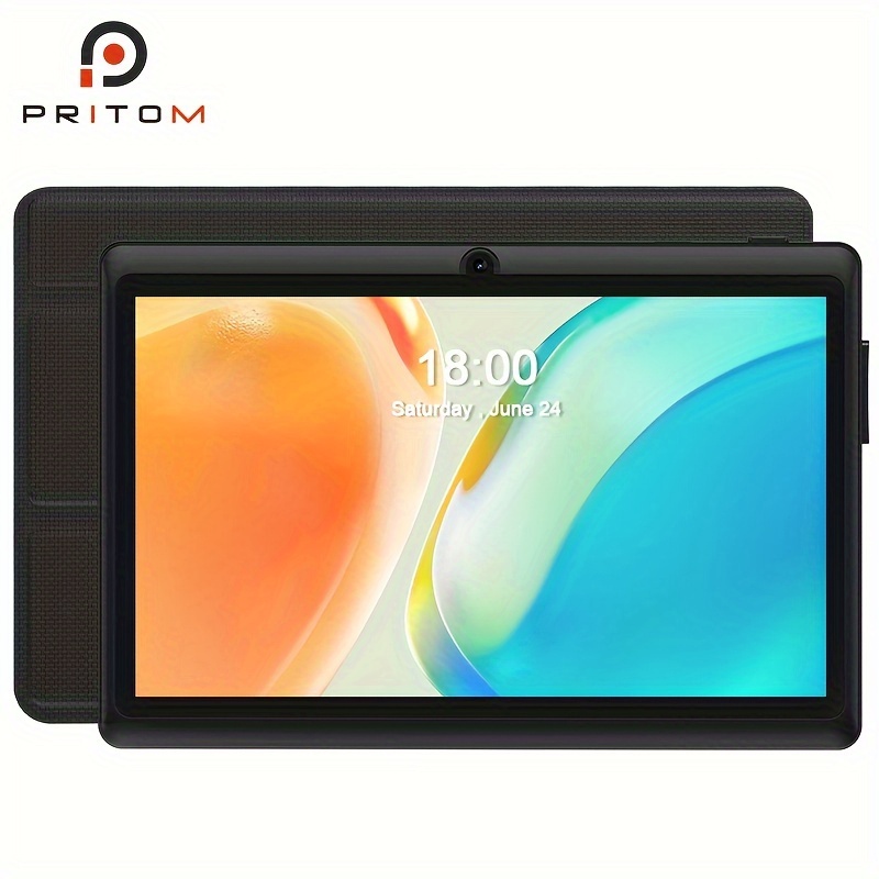

Pritom 7 Inch Tablet 2gb Ran 32gb Rom Android 11 Tablet Pc With Quad Core Processor, Hd Ips Display, Dual Camera, Wifi, Tablet With Case, 2024
