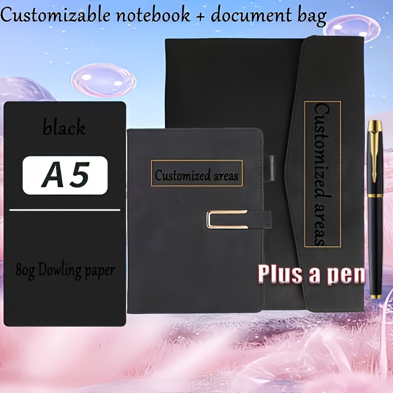 Customized Notebook Set with Pen A5 A4 Folder