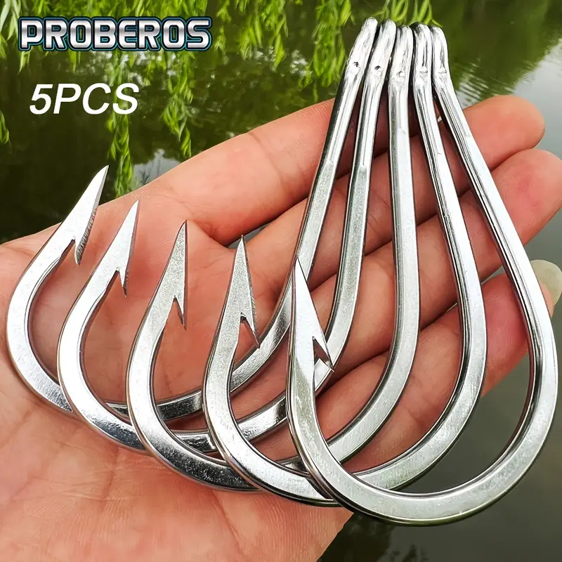 * 5pcs Saltwater Fishing Hooks Southern Tuna Hooks, 5pcs * Hooks Trolling Hooks Stainless Steel Fishing Hooks * Extra 6* Circle Hooks * Knife Point Hooks * 5pcs Saltwater Fishing Hooks Southern Tuna Hooks, 5pcs * Hooks Trolling Hooks Stainless Steel Fishing Hooks * Extra 6* Circle Hooks * Knife Point Hooks