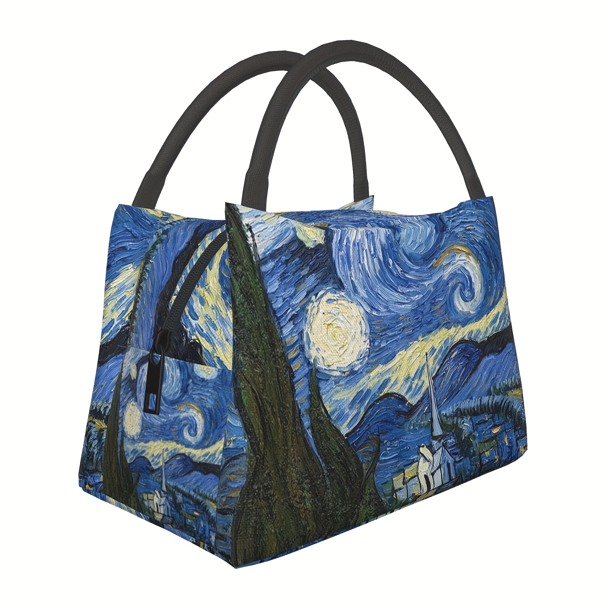 TEMU 1pc Starry Night Reusable Cooler Bag, Insulated Bag, Insulated Lunch Bag, For Camping Picnic Beach Essentials