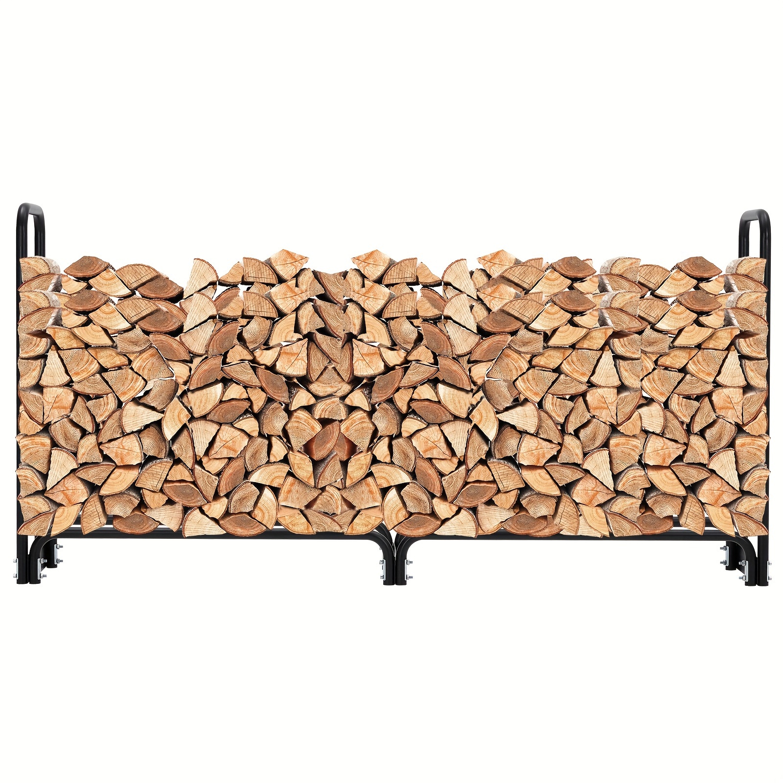

Firewood Rack Outdoor, 8ft Firewood Rack With Cover For Fireplace Wood Storage, Firewood Holder For Outdoor/indoor With Anti-rust Coating And Waterproof Cover