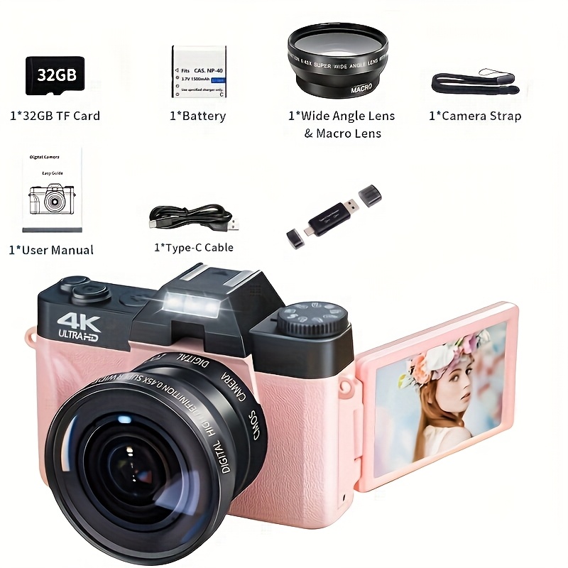 56mp 4k video digital camera 16x zoom auto focus ° Temu New Zealand