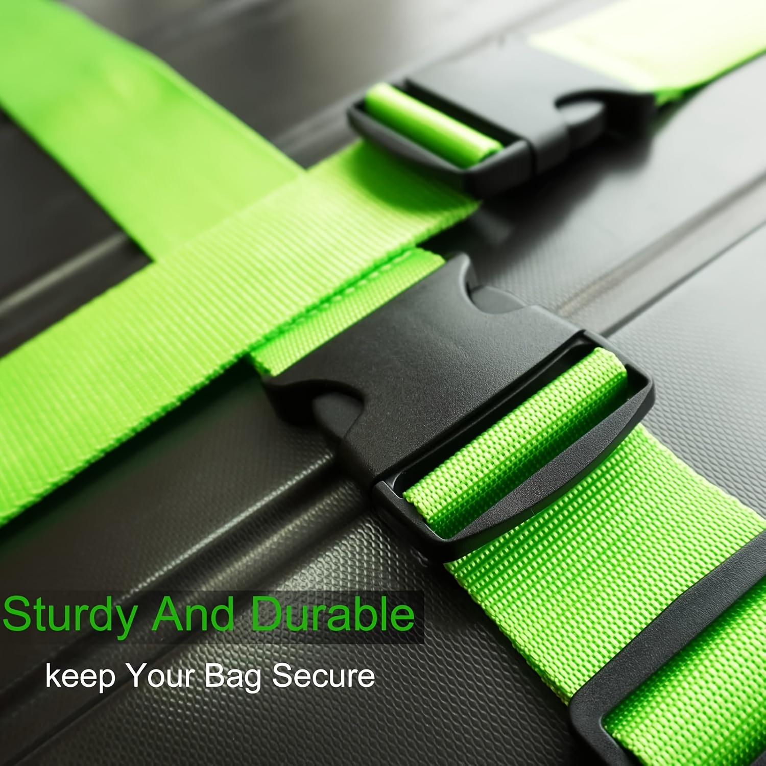 2 4 pack fashionable luggage straps adjustable travel accessory anti theft suitcase belt polyester spandex material   for   luggage sizes ideal for new year christmas gifts details 5