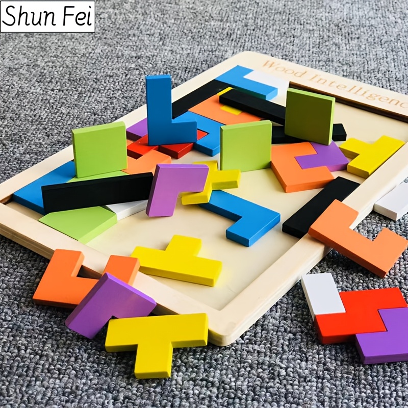 Wooden Blocks Puzzle, Colorful 3D Game