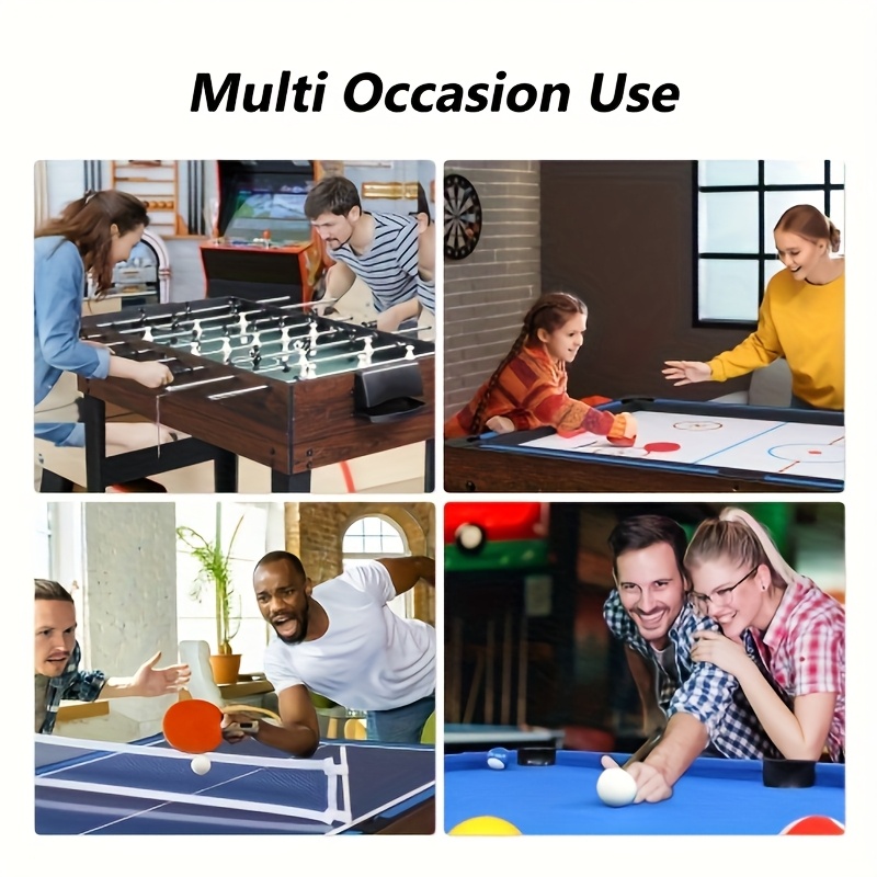 MATLADIN Game Table, for Adults, Multi-Use for Game Room, Game Table Set for Family Game, with Hockey, for Foosball, Pool, Ping Pong, 4ft, 10-in-1/6-in-1