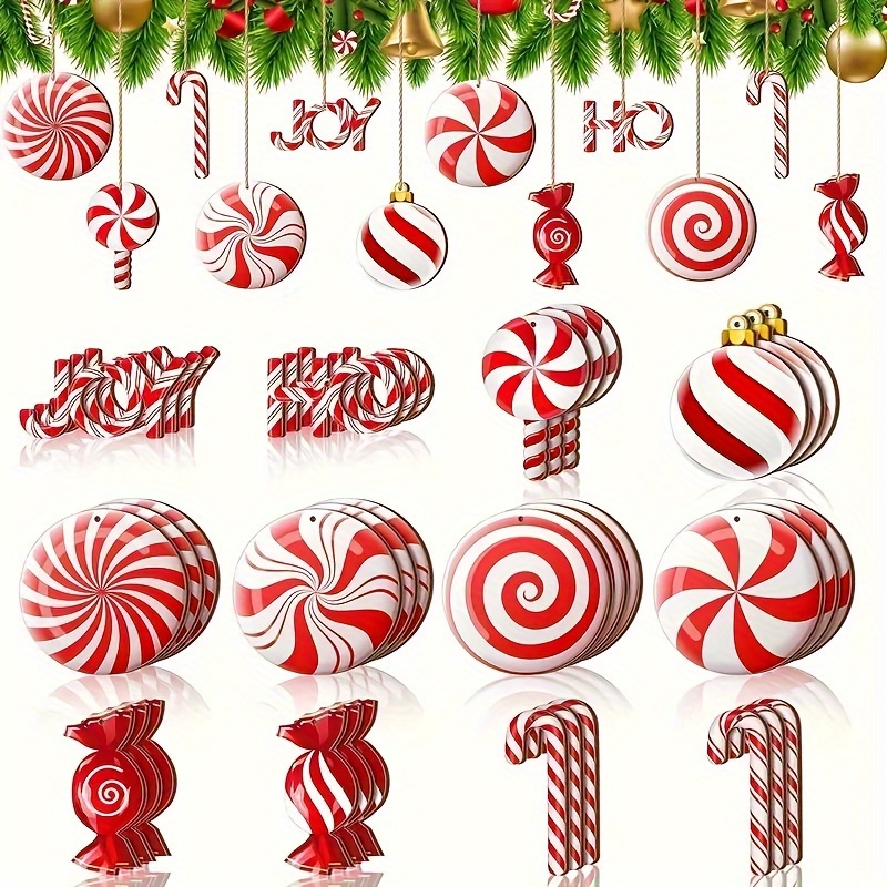 

12/24pcs Christmas Wooden Ornaments - & For Decoration, For & Decor