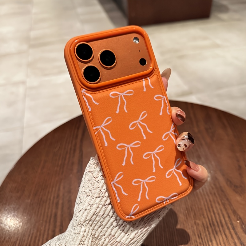 TEMU Phone Case: Gentle Style Bow, Stylish And Elegant, -texture Large-hole Anti-slip Phone Case, Birthday Gift For , Family, Or Lover, Holiday Gift.