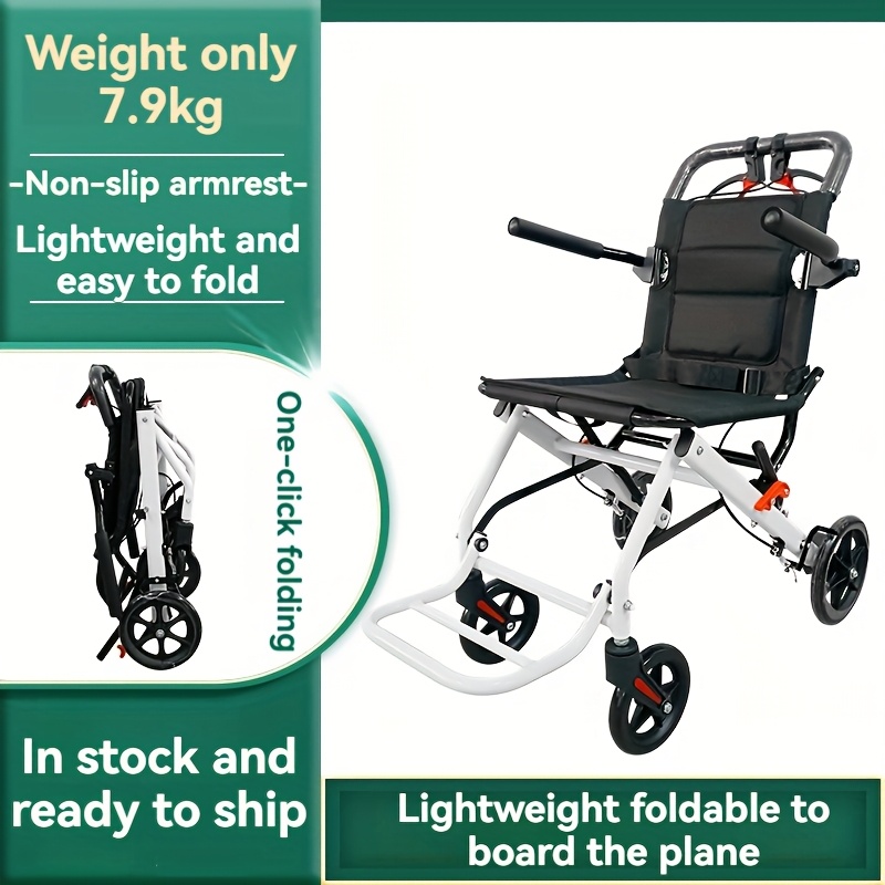 Ultra Lightweight And Durable Carbon Steel Classic Driving Assistance, with Comfortable Seats And Storage Shelves, Easy to Fold Design, Convenient to Carry And Can Be Used On Airplanes