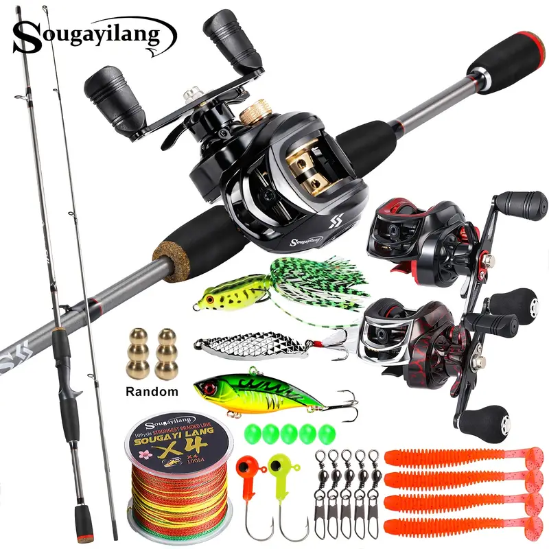 baitcaster reel perch Serrano Baitcast Reels anodized and Teflon fishing rod reel set 2