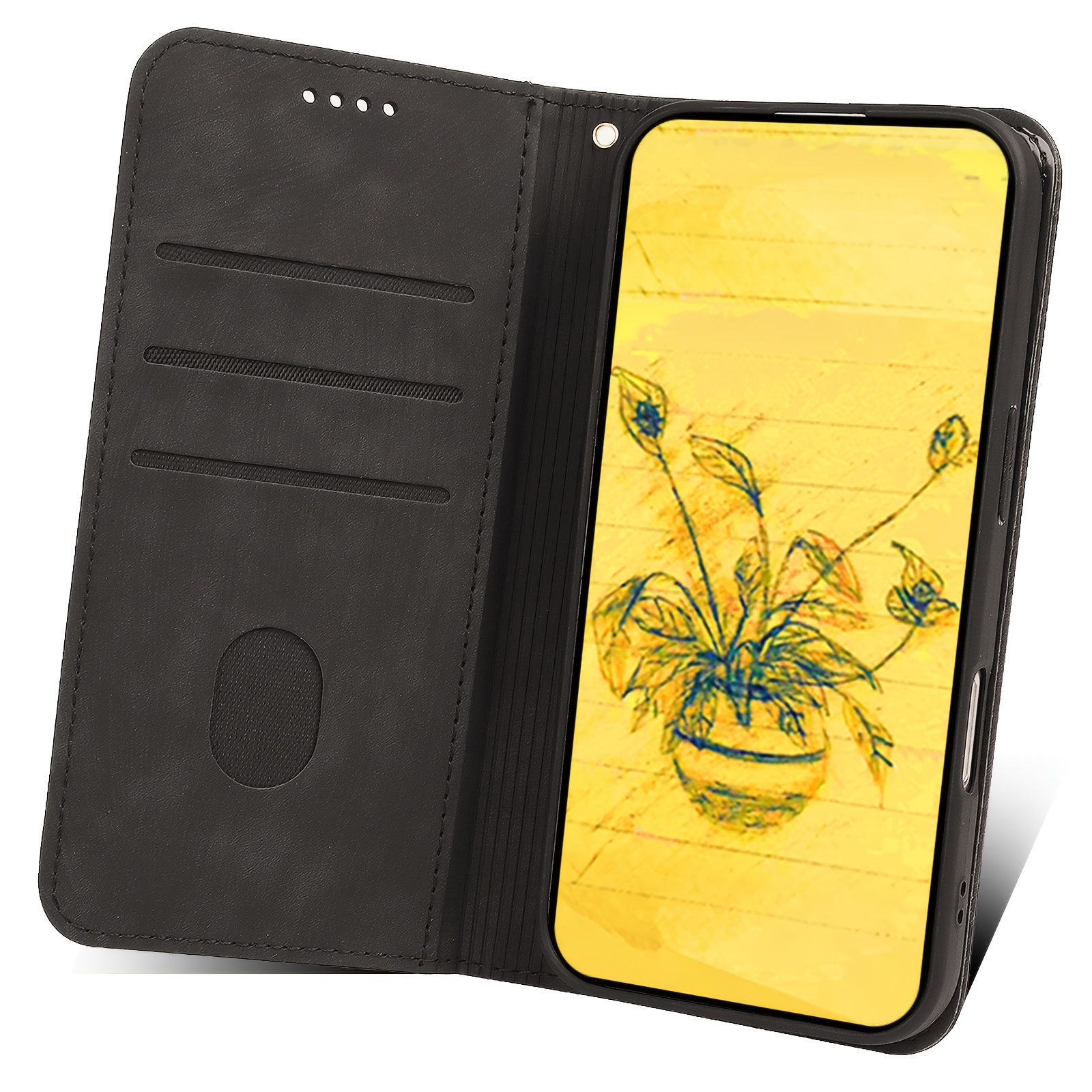 TEMU Phone Case: Suitable For Iphone 16/16 Pro/16 Plus/16 Pro Flip Phone Case, Wallet Phone Case With 3 Card Slots And A Built-in Stand, The Phone