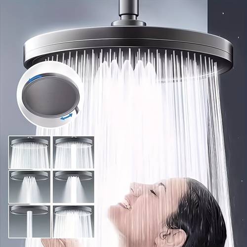 six level multifunctional large water outlet shower high pressure showerhead adjustable angle high end bathroom accessory showerhead for shower use for shower use