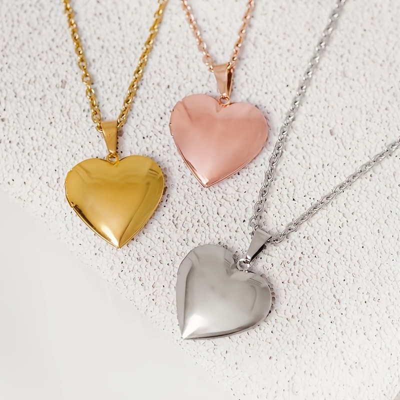 Customized Women's Box Necklace with Engraved Heart Pendant