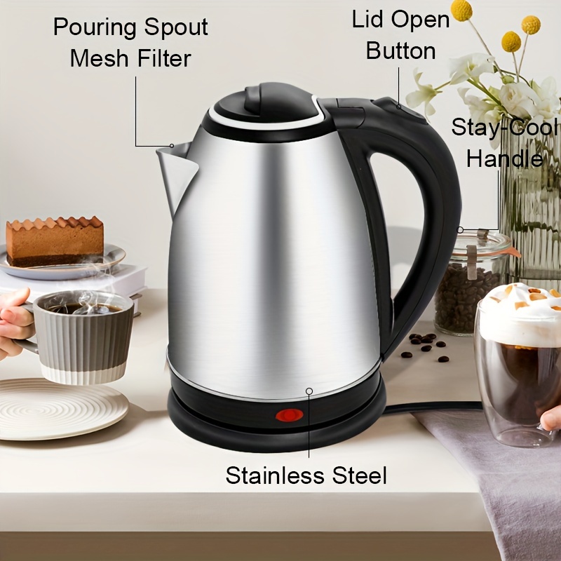 stainless steel electric kettle fast boil auto shut Temu Saudi