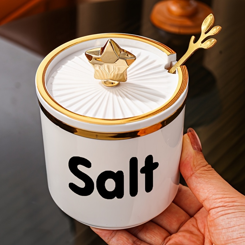TEMU 1pc Plastic Household Dining Room, Living Room, Kitchen Storage Tank, Food Storage Tank, Food Jar, , , Seasoning Jar, Seasoning Bottle, Salt,