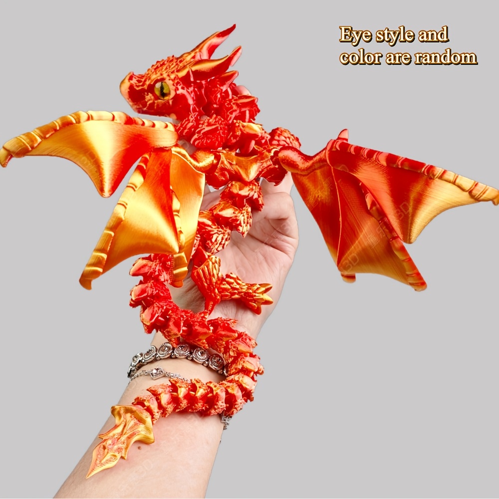 laser holographic 3d printed flying dragon articulated - Temu