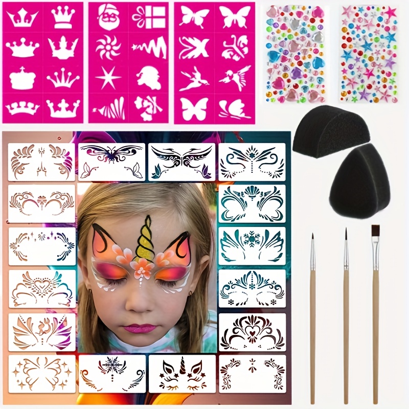 

Painting Kit, 26- Set For Parties, , , Includes 16 Reusable Stencils, 3 , 2 , 5 Painting , Pet