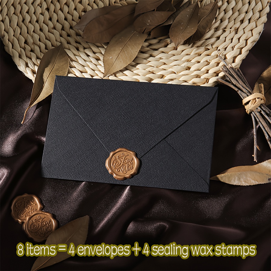 TEMU 8-delige, stijlvolle retro set, geschikt voor feestuitnodigingen, zakelijke post, trouwuitnodigingen, vintage-stijl kraftpapier uitnodigingen,