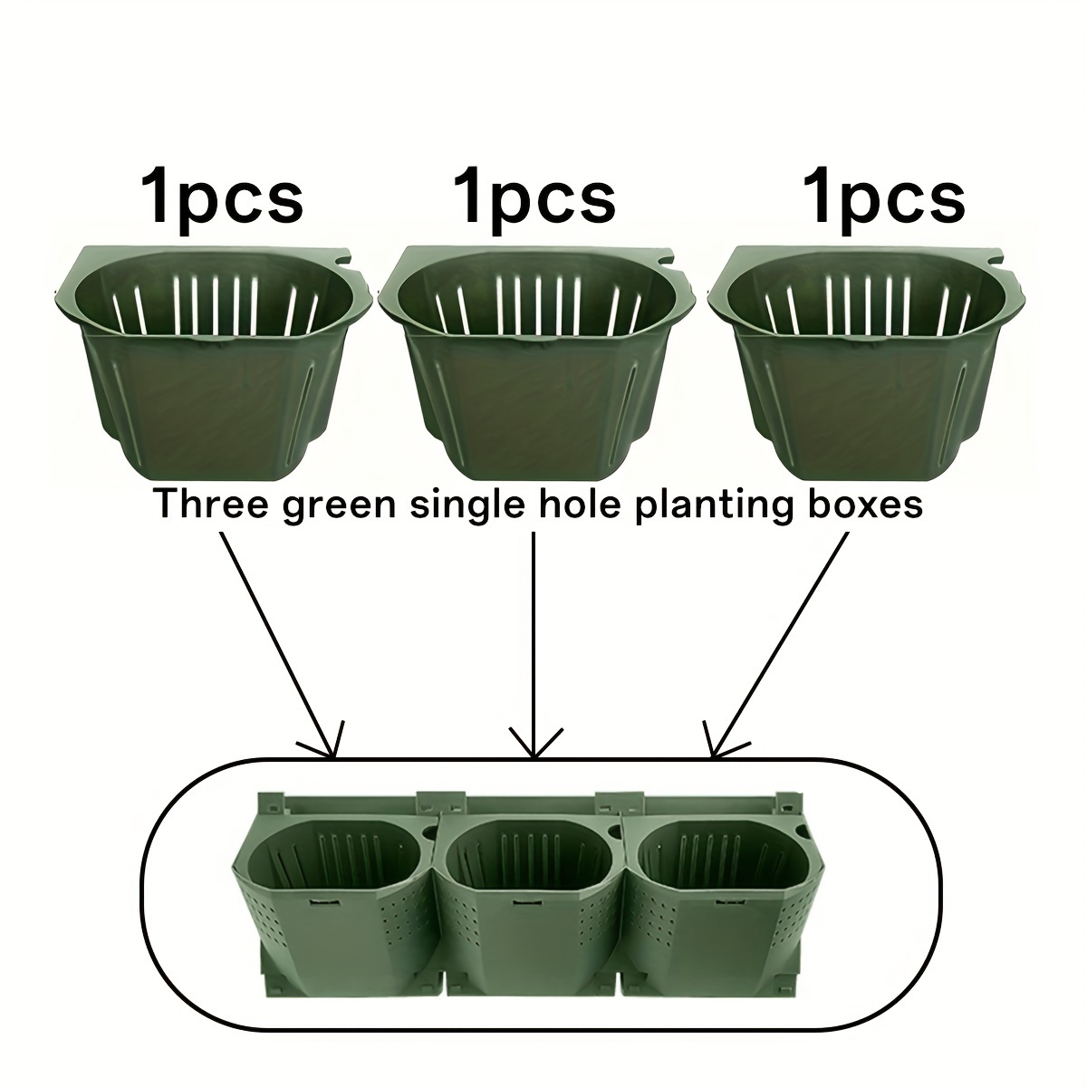 

Self-watering Vertical Wall Planter - 3-in-1 Modular Indoor/outdoor Hanging Garden For Flowers, Herbs, Vegetables - Casual Style, Durable Plastic With Detachable Planting Cups - Versatile Mounting